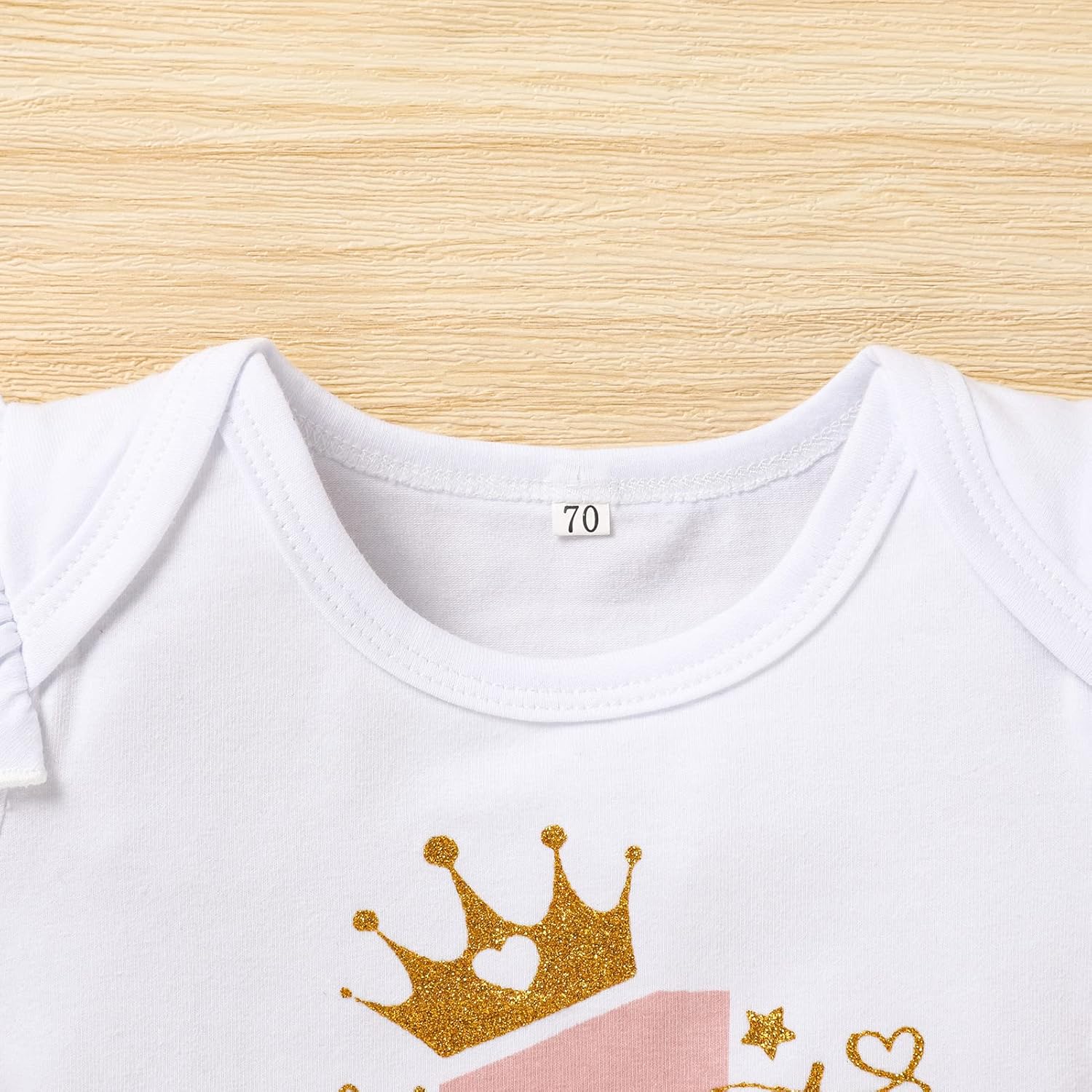 GRNSHTS Baby Girl Birthday Cake Smash Outfit Toddler Girl My 1st Birthday Romper Tutu Skirt with Headband Clothes Set - Image 4