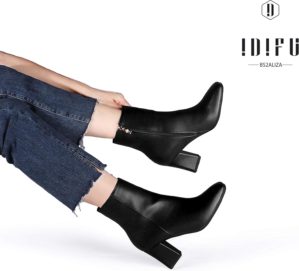 Amazon.com | IDIFU Women's Aliza Fashion Square Toe Short