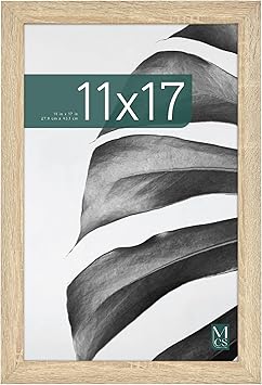 MCS Studio Gallery 11x17 Picture Frame Natural Woodgrain, Rectangle Photo Frame for Photos, Posters & Art Prints (1-Pack)
