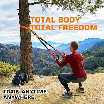 Home Resistance Training Kit, Suspension Trainer Straps with Adjustable Extension, Door Anchor, and Carry Bag Strength Training Equipment for Full Body Bodyweight Workouts at Home or Outdoors