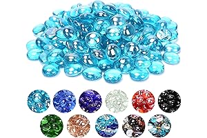 1/2" Caribbean Blue Reflective Fire Pit Glass Beads