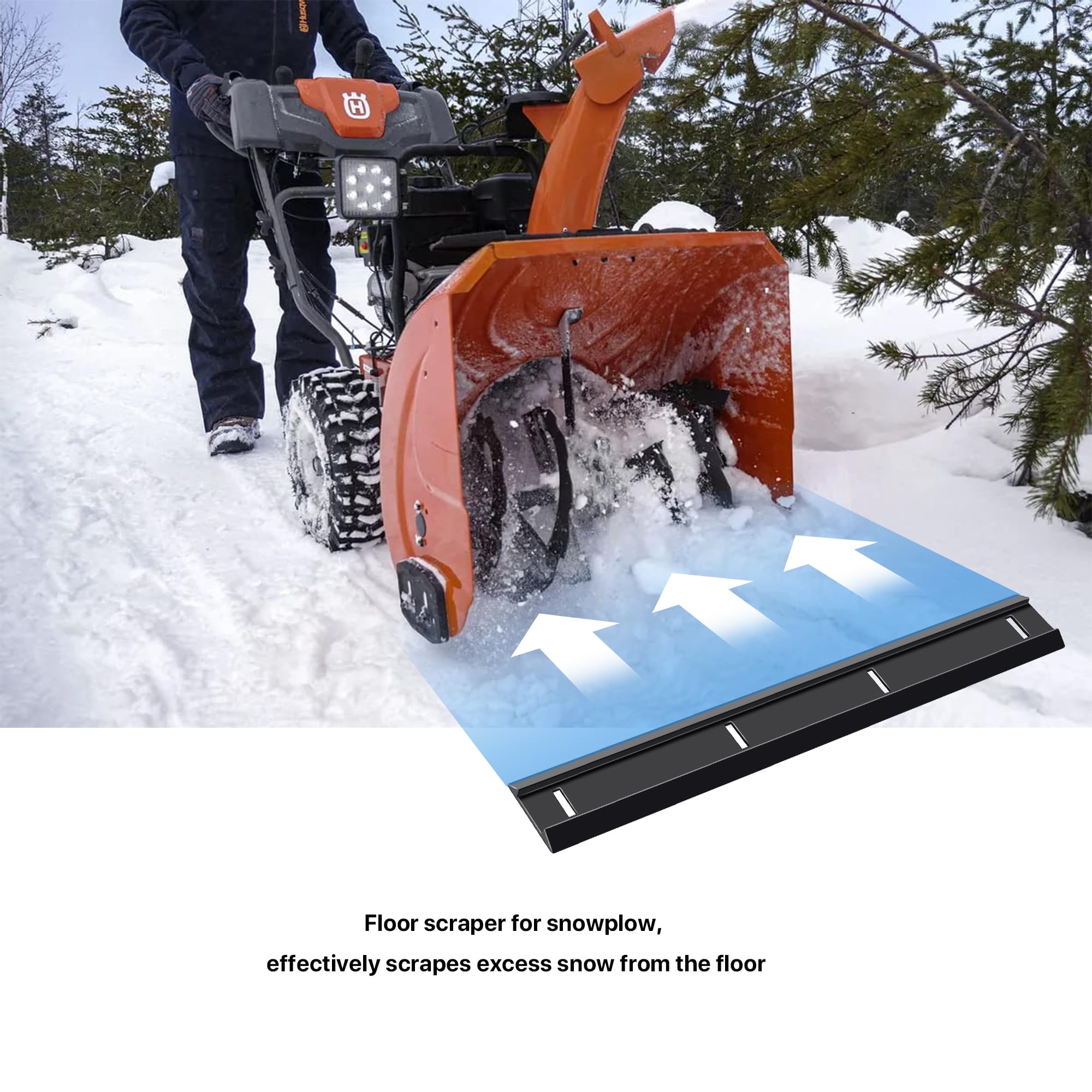 Barra raspadora para soplador de nieve 731-1033 compatible con MTD Snow Blower Scraper Bar 706-14240,731-0722,731-0778,731-0812