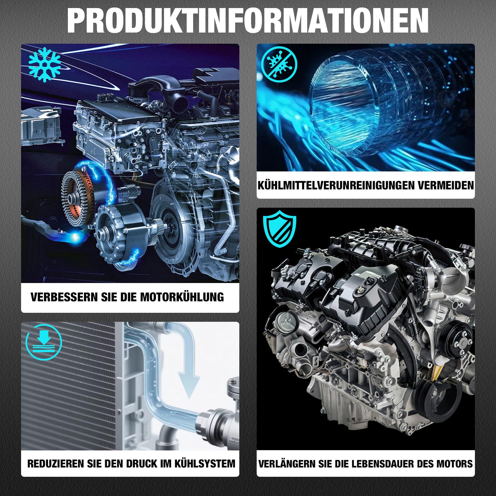 Ausgleichsbehälter Kühlmittel mit Deckel Kühlmittelbehälter kühlwasserbehälter für VW Transporter T5 7H0121407B 7H0121407C