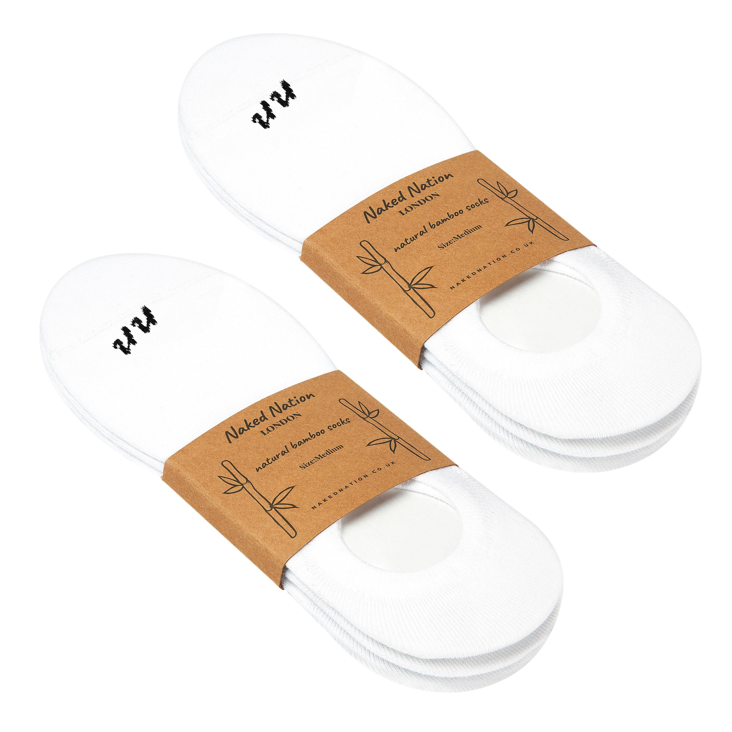 Calcetines invisibles de bambú, diseño antideslizante sin silicona, 6 pares, súper suaves y transpirables, calcetines invisibles para mujeres y hombres, talla 4-7 (M) / 8-11 (L)