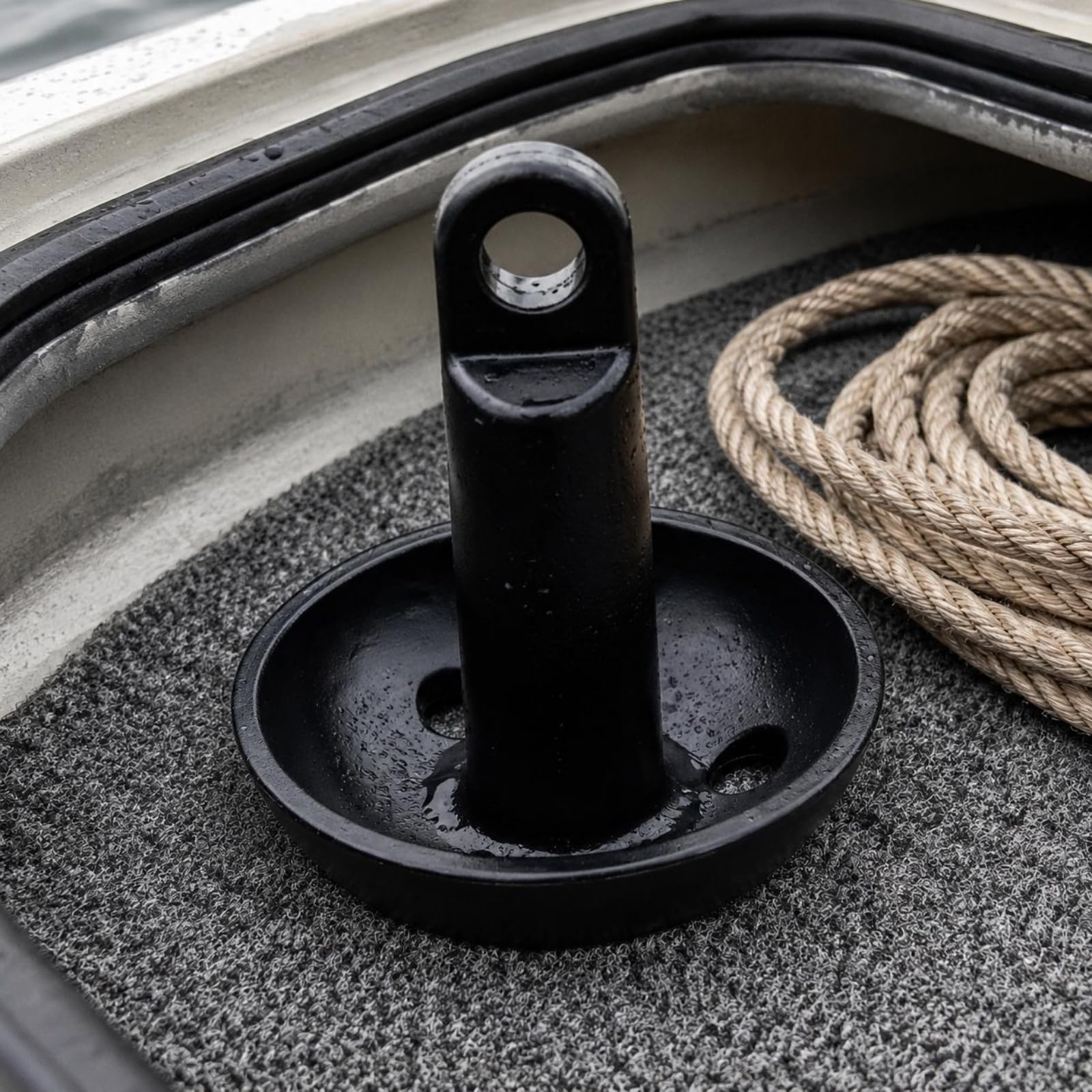 Almencla Mushroom Anchor Ancla Tipo Hongo Marina de Fundición de Hierro Acabado Recubierto Cuerpo Sujeción Estable y Segura Adecuada para Pequeñas Embarcaciones Aguas Interiores Uso, 10lb/4.5kg