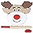 Birchio Christmas Reindeer Pinatas Bundle with a Blindfold and Bat (Small Size 16.5 x 12 x4 Inches), Holiday Theme Piata, Christmas Party Supplies, Xmas Piata, Party Decoration Games