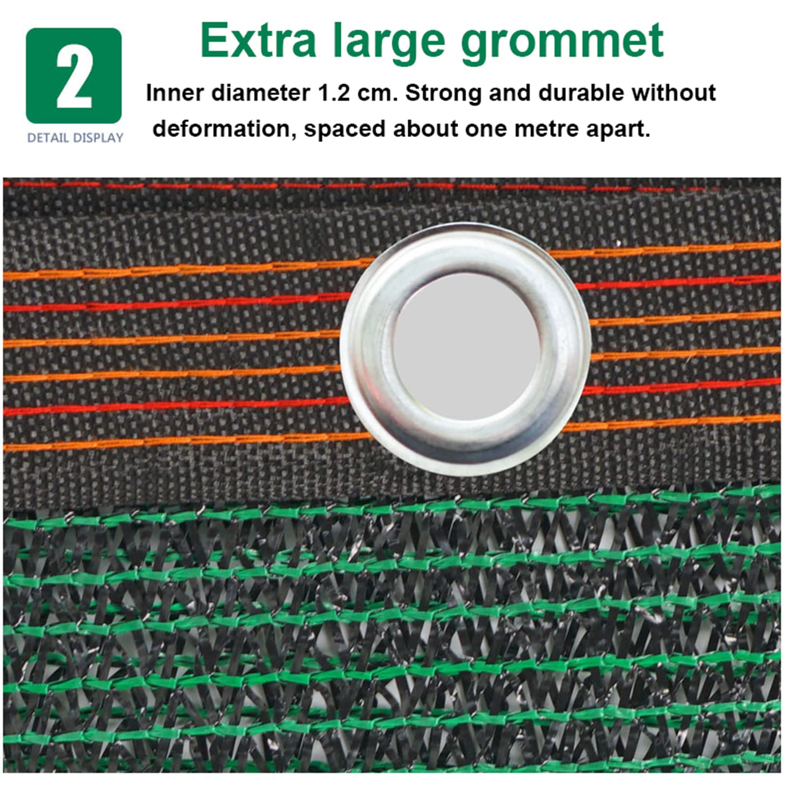 4 x 7 m, grünes E-Tuch, 40 % UV-Resint, Sonnennetz, einfach zu installieren, perfekt für Garten, Blumen und Pflanzen, Outdoor-Gartenabdeckung