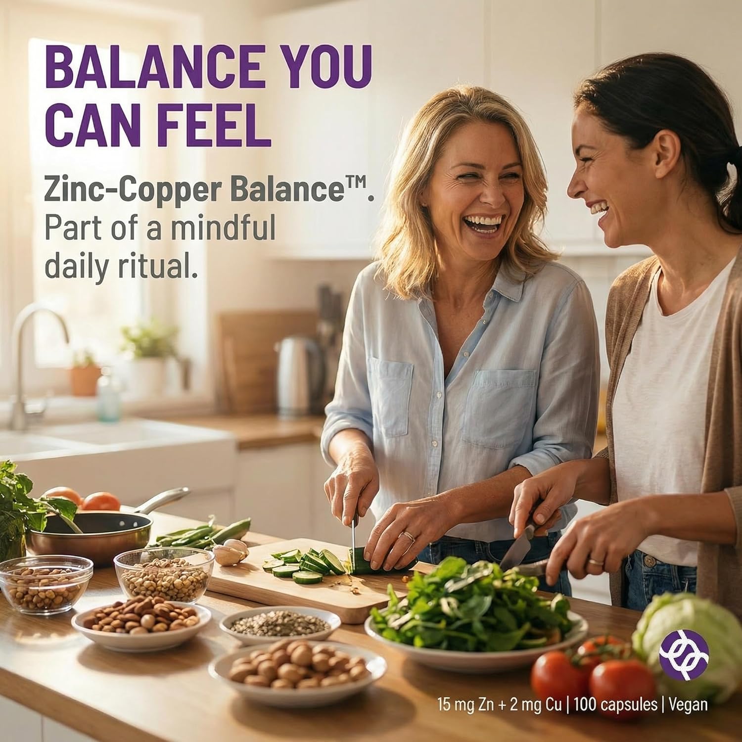 AOR Zinc-Copper Balance 100 Vegan Capsules, 100-Day Supply