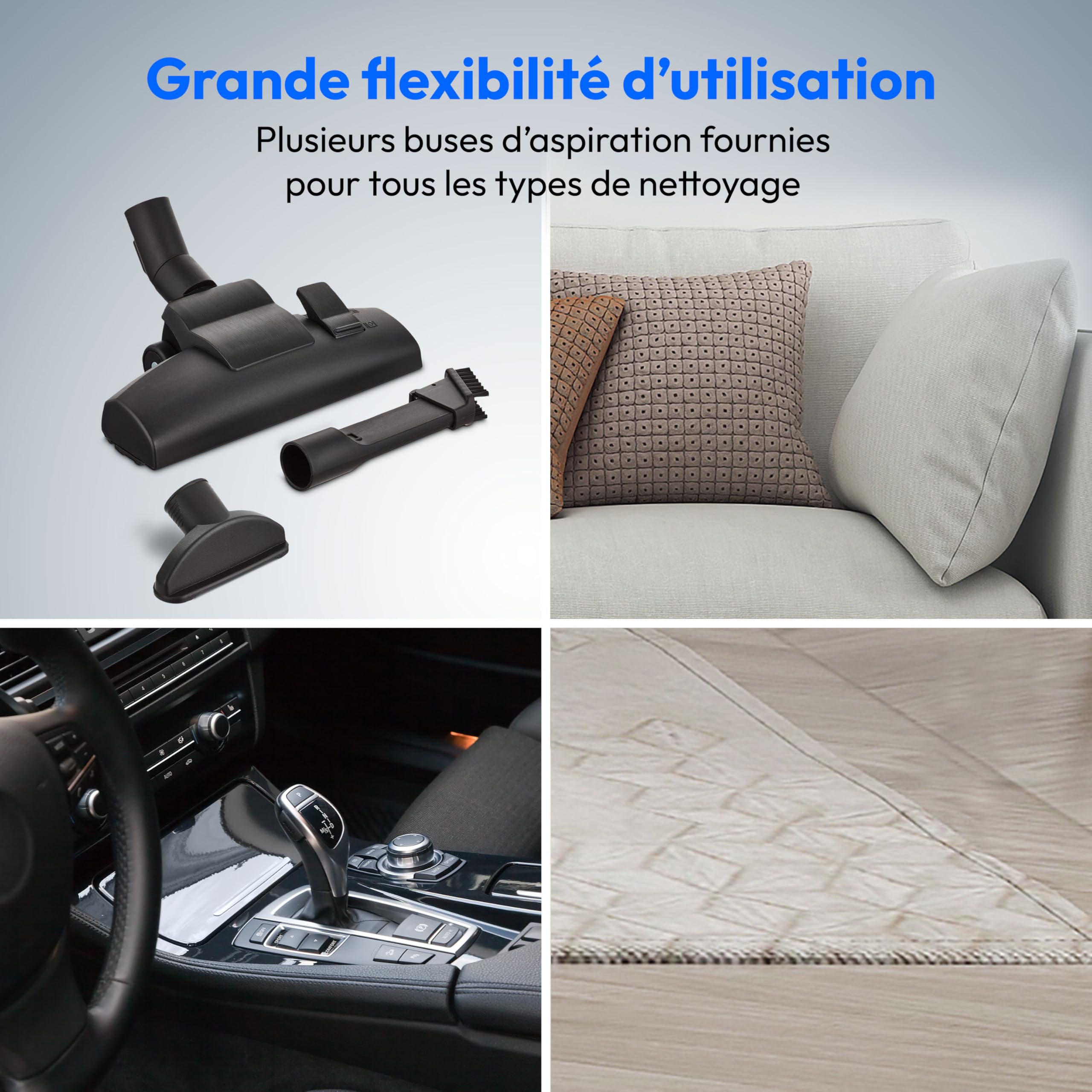 MEDION Aspirateur cyclonique sans Sac P4000 (Puissance 900 Watts, capacité du bac à poussière 4,3 litres, Filtre HEPA 13 Lavable, Rayon d'action 11 m, MD 11906) Bleu