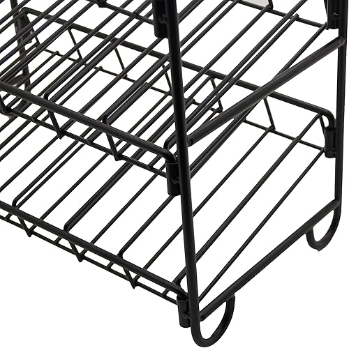 Miniatura 4 de FixtureDisplays 11.8" x 12.5" x 6.0" 3 niveles estante de alambre de encimera taza taza de 3 niveles, cápsulas de café, botella, jarabe, tarros de