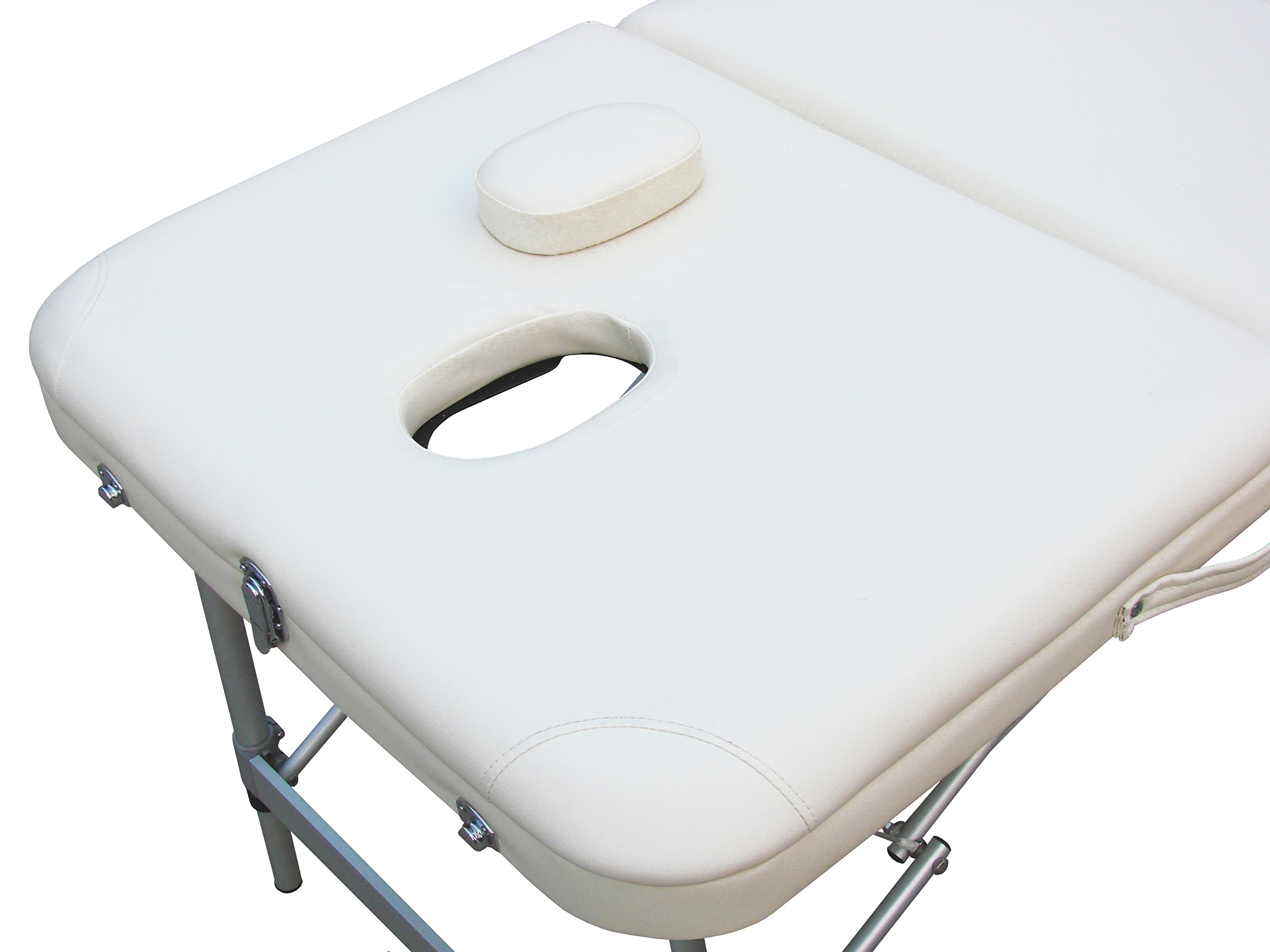 Polironeshop Mercurio Camilla de Aluminio Ligera portátil para Masaje estética Tattoo 60 cm (Blanco) — view 3