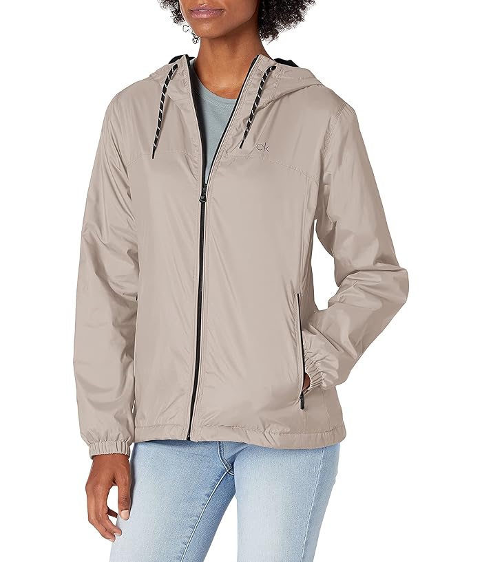 Calvin Klein Womens Zip Front Windbreaker INTERNATIONAL SHIPPING