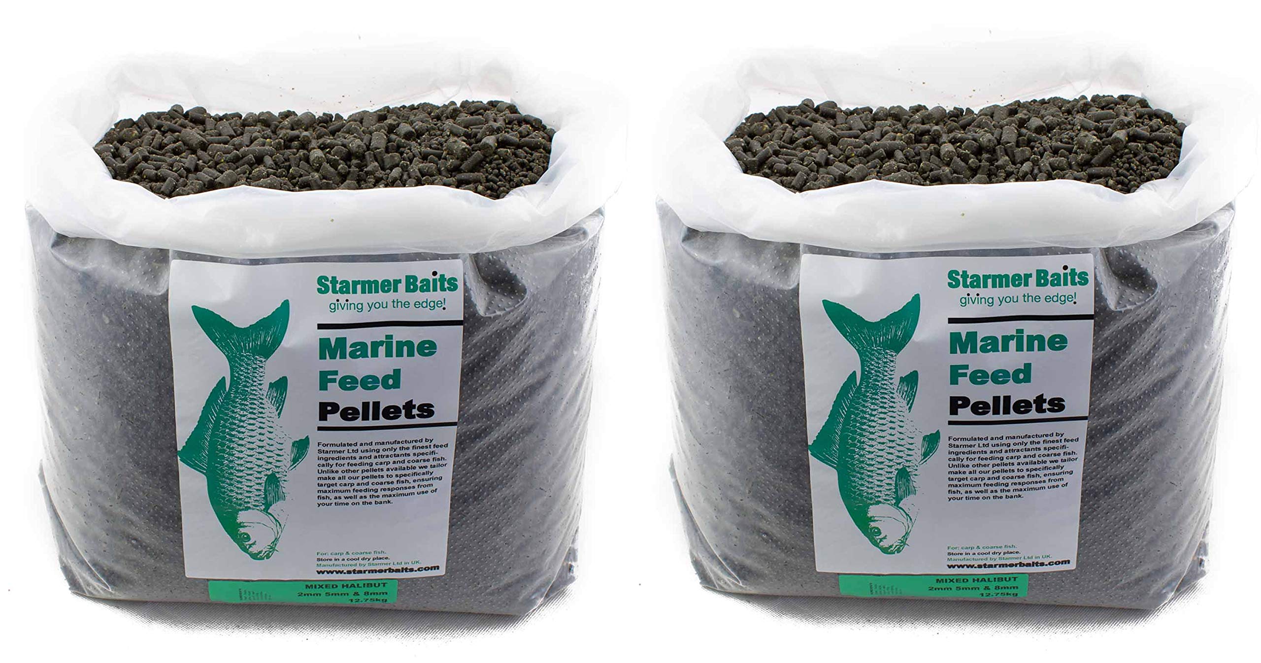 starmerbaits Mixed halibut marine feed pellets / 3mm 5mm & 8mm / 25kg