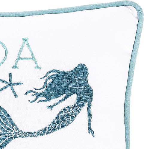 Miniatura 2 de C&F Home Not A Mermaid - Almohada bordada (10 x 10 pulgadas), color azul