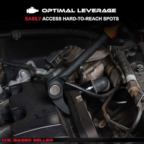 Miniatura 3 de ABN Barra de palanca ajustable resistente de 11 puntos para indexación de palancas automotrices - Barra de palanca pequeña de 16 pulgadas de 1 pieza