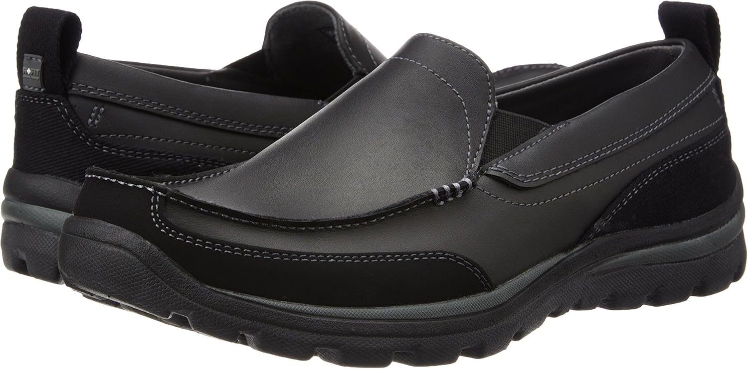 Skechers Men's Relaxed Fit Superior-Gains Loafer 12 Black