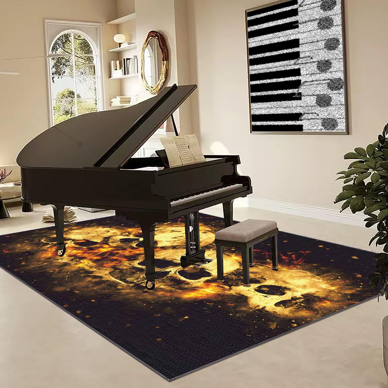 Dywan bębnowy, antypoślizgowy, 230 x 180 cm, dźwiękoszczelny koc, mata bębnowa, bęben jazzowy, zestaw perkusyjny, mata amortyzująca do bębna basowego, werbla i maty instrumentów muzycznych