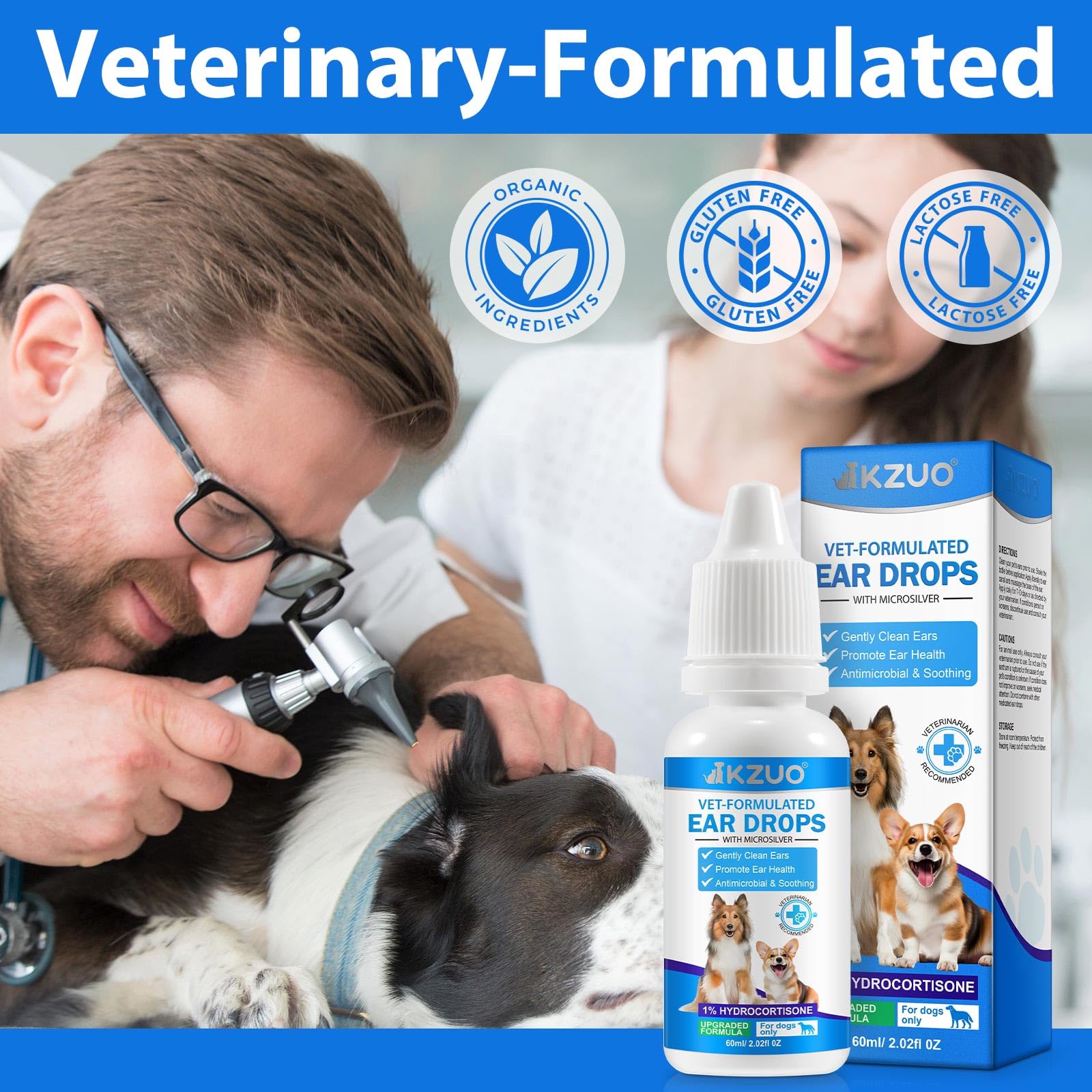 Dog Ear Infection Treatment, Dog Ear Drops with 1% Hydrocortisone for Dog, for Dog Yeast Infection, Soothe Itching, Redness, & Swelling - Vet Recommended - image 4