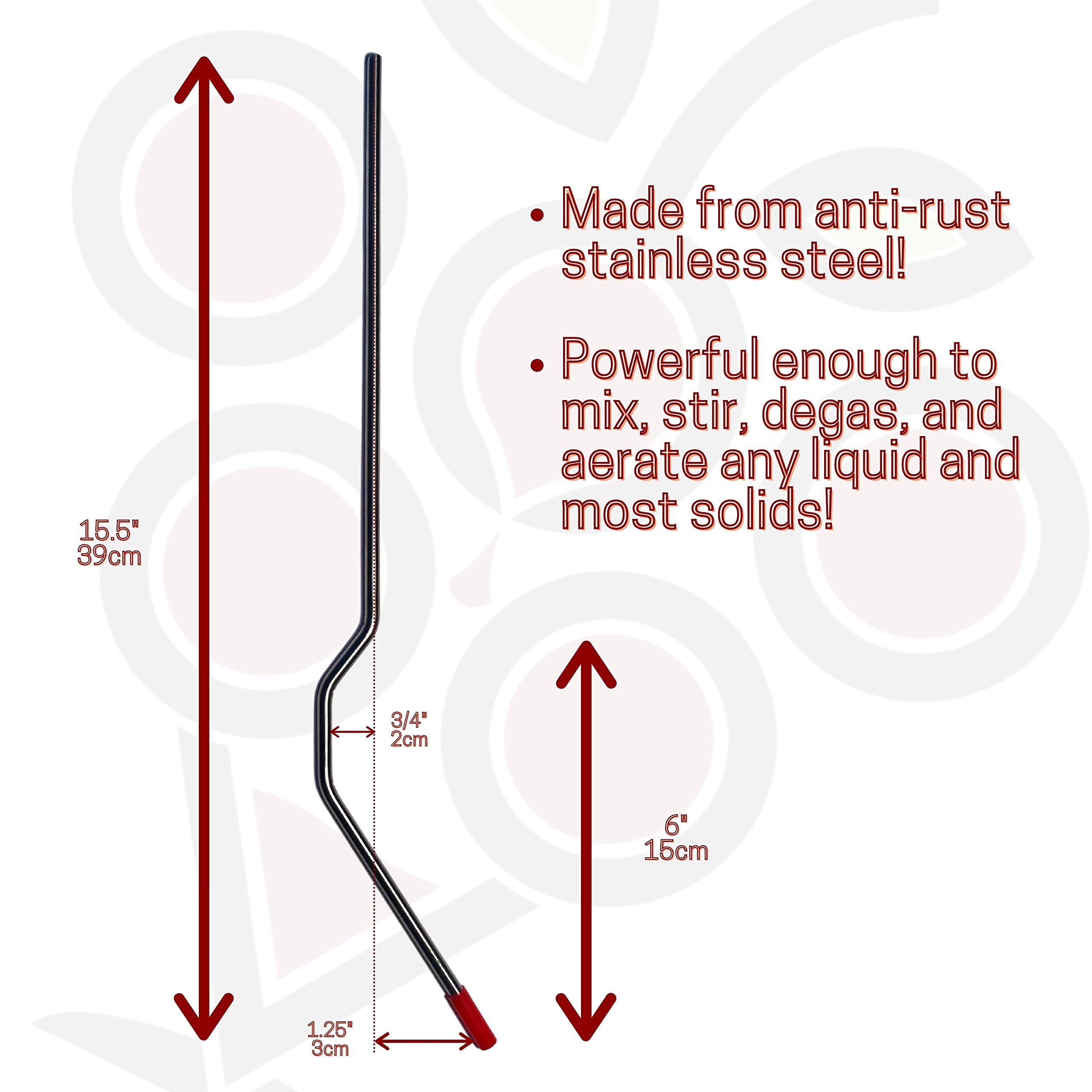 Buy Wine Beer Degasser Whip for Wine Making 15.5” Stainless Steel 316