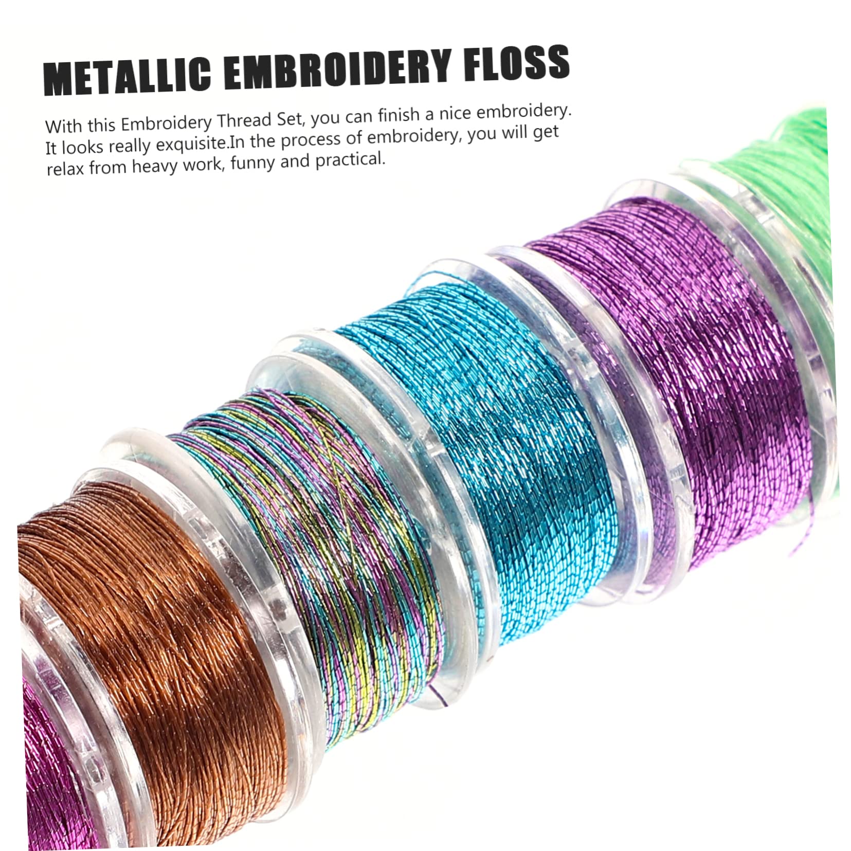 75 Rollos hilo de bordar hilos de bricolaje pulseras de hilo mano decoración hilo de coser hilos resistentes al desgaste hilos de punto de cruz delicado Decorar herramienta Metal