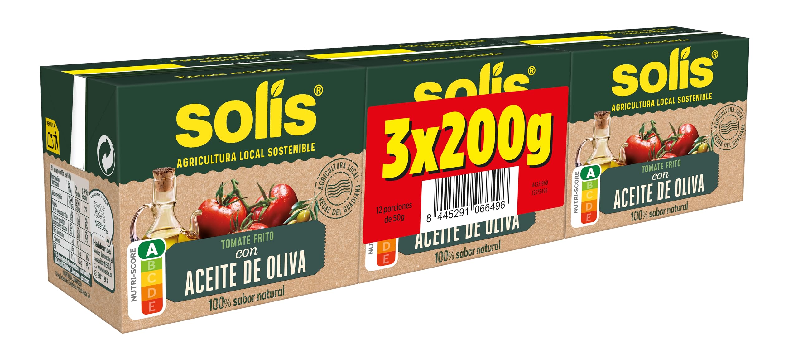 Solis Salsa de tomate COMBI OLIVA 8 x (3 x 200 g)