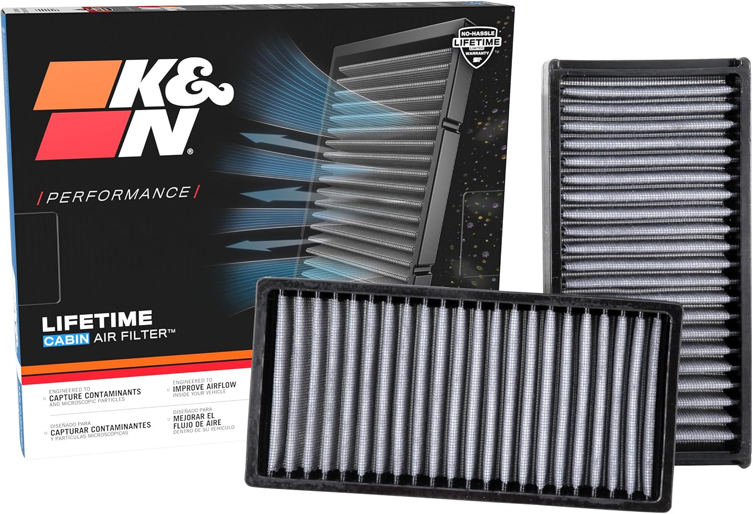 K&N LIFETIME Cabin Air Filter: Premium, Washable, Clean Air for your Cabin: Compatible with 1991-2011 Acura/Honda: EL, Legend, RSX, Type S, Civic, Civic SI, CR-V, Element, VF2022