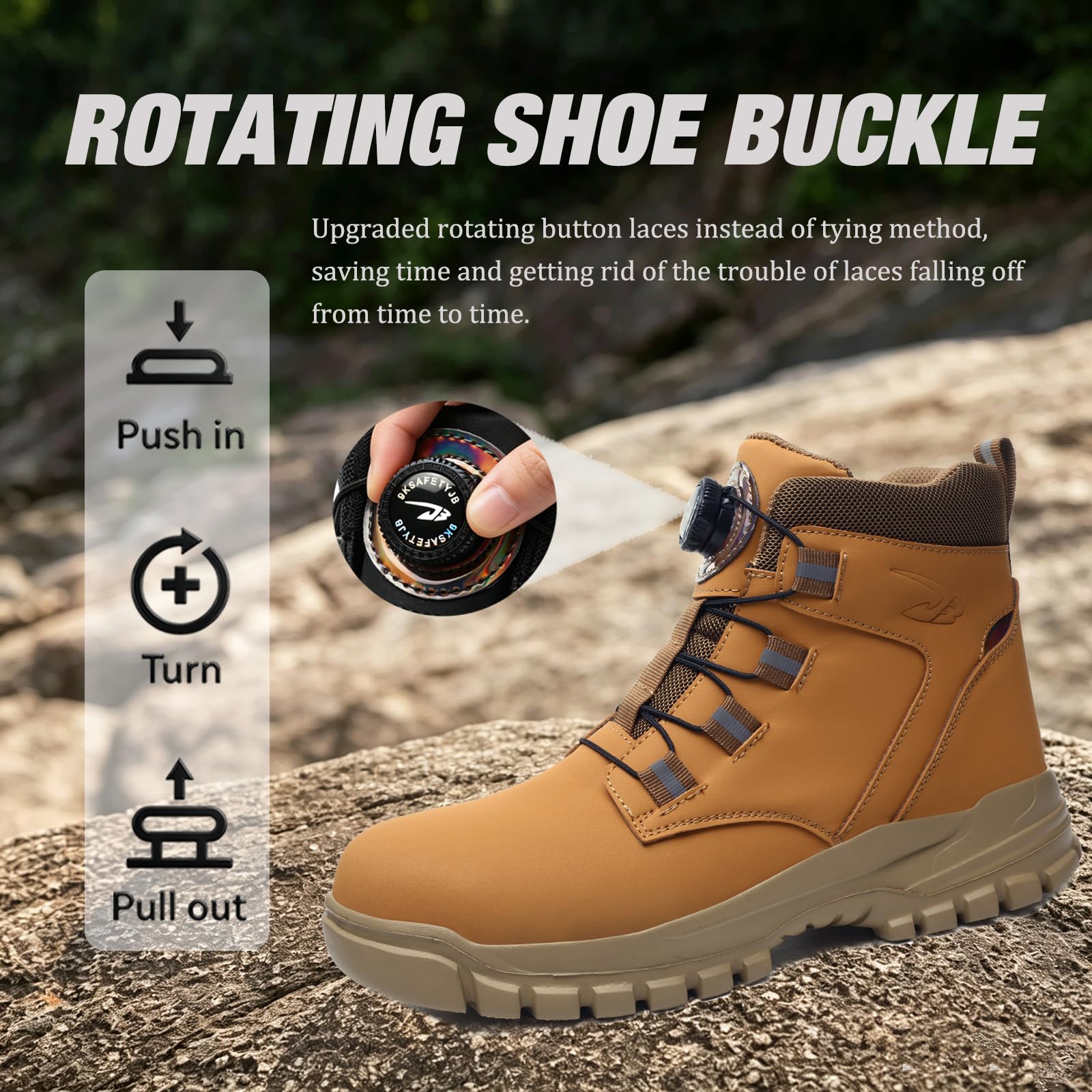 Zapatos de Seguridad para Hombre Trabajo Mujer Impermeable Ligeros Antideslizante con Punta de Acero 37-48