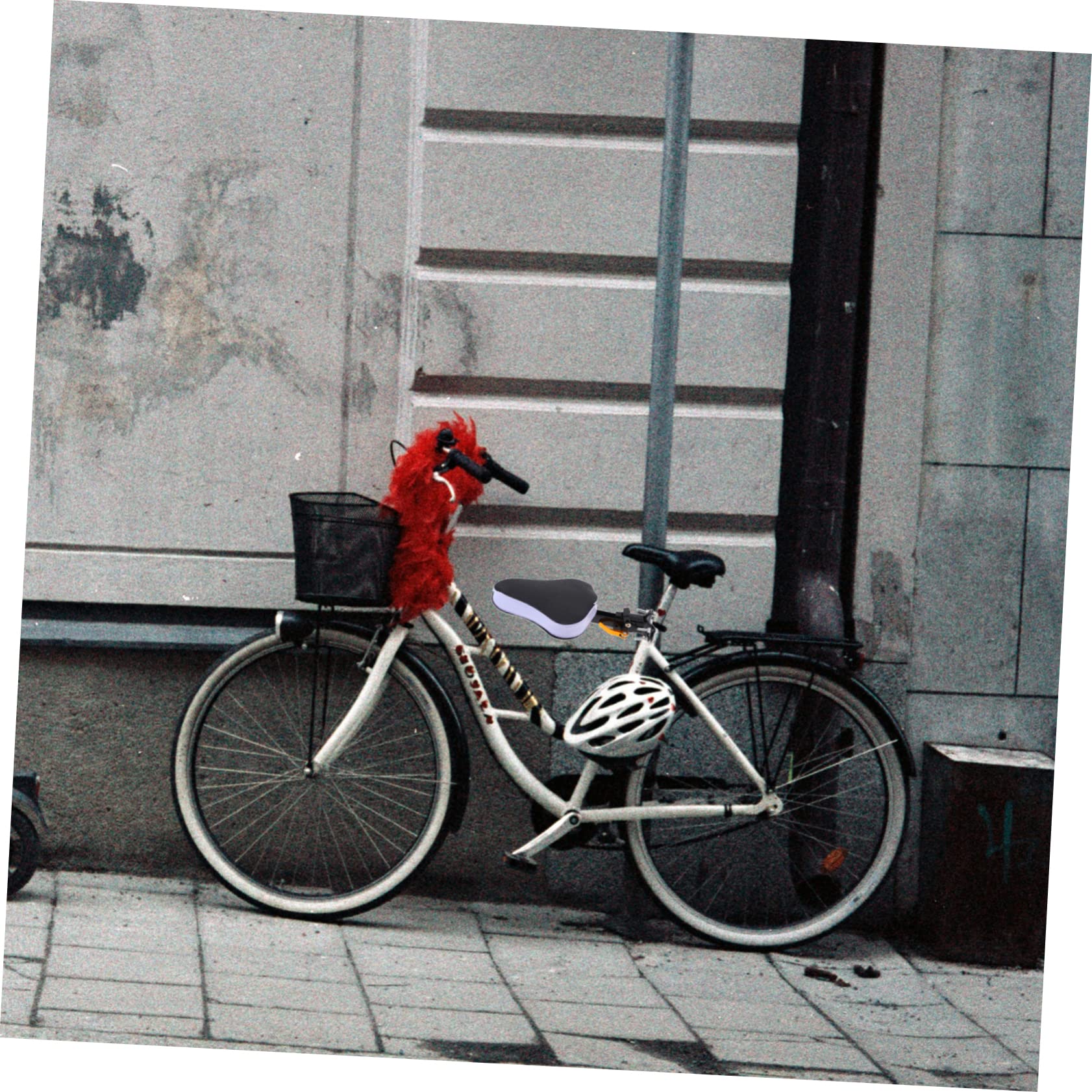 ibasenice 1 Set seggiolino per Sella Posto a Sedere Sedile Pieghevole Bici Pieghevole elettrica seggiolino Bici elettrica Cuscino per seggiolino Auto elettrica per Spugna