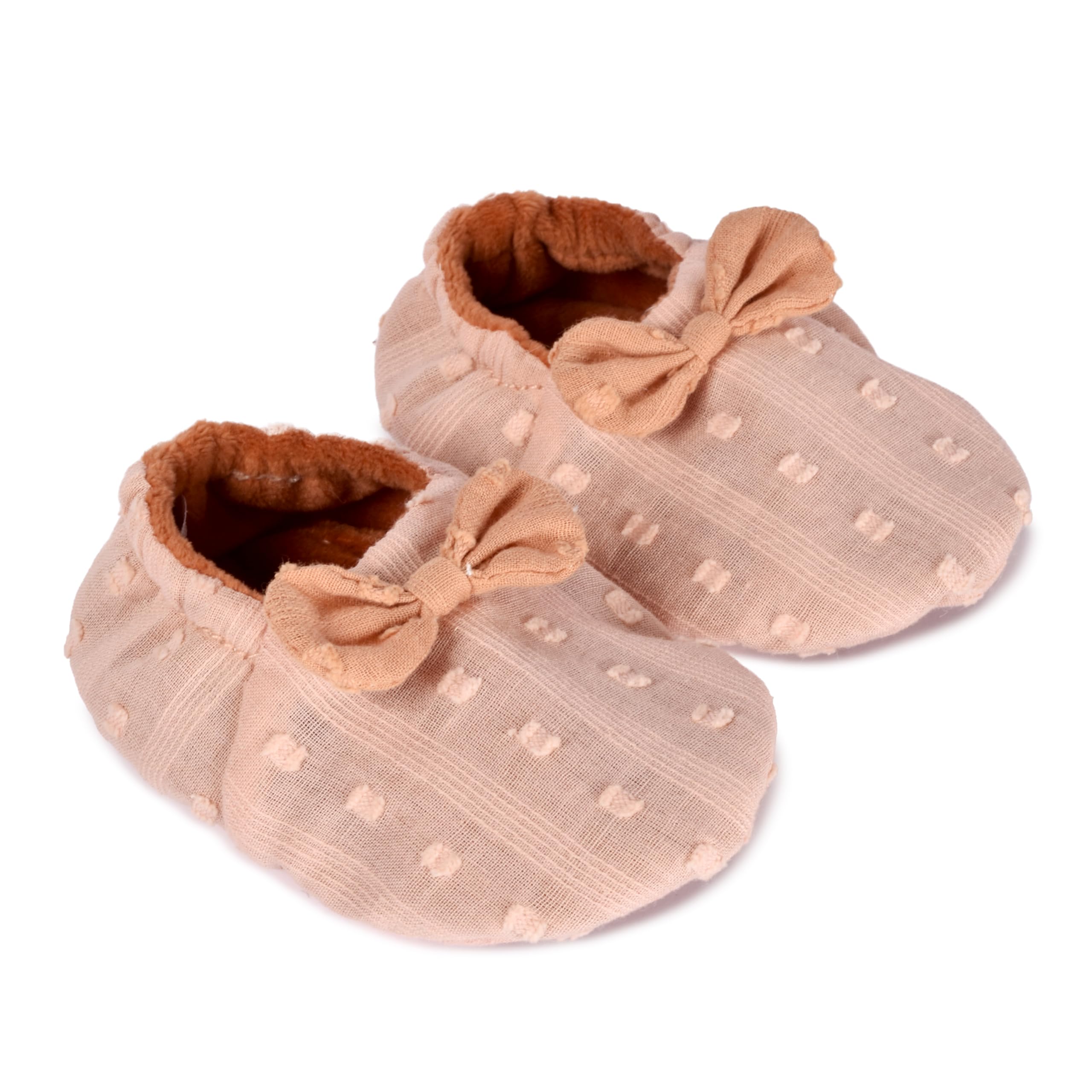 Doudou et Compagnie - Coffret Naissance Mina Renard avec Chaussons 0-6 Mois - Doudou Bébé Plat 18 cm Ultra Doux en Coton Plumetis - Ensemble Premier Âge Raffiné - Idée Cadeau Naissance Mixte - DC4691