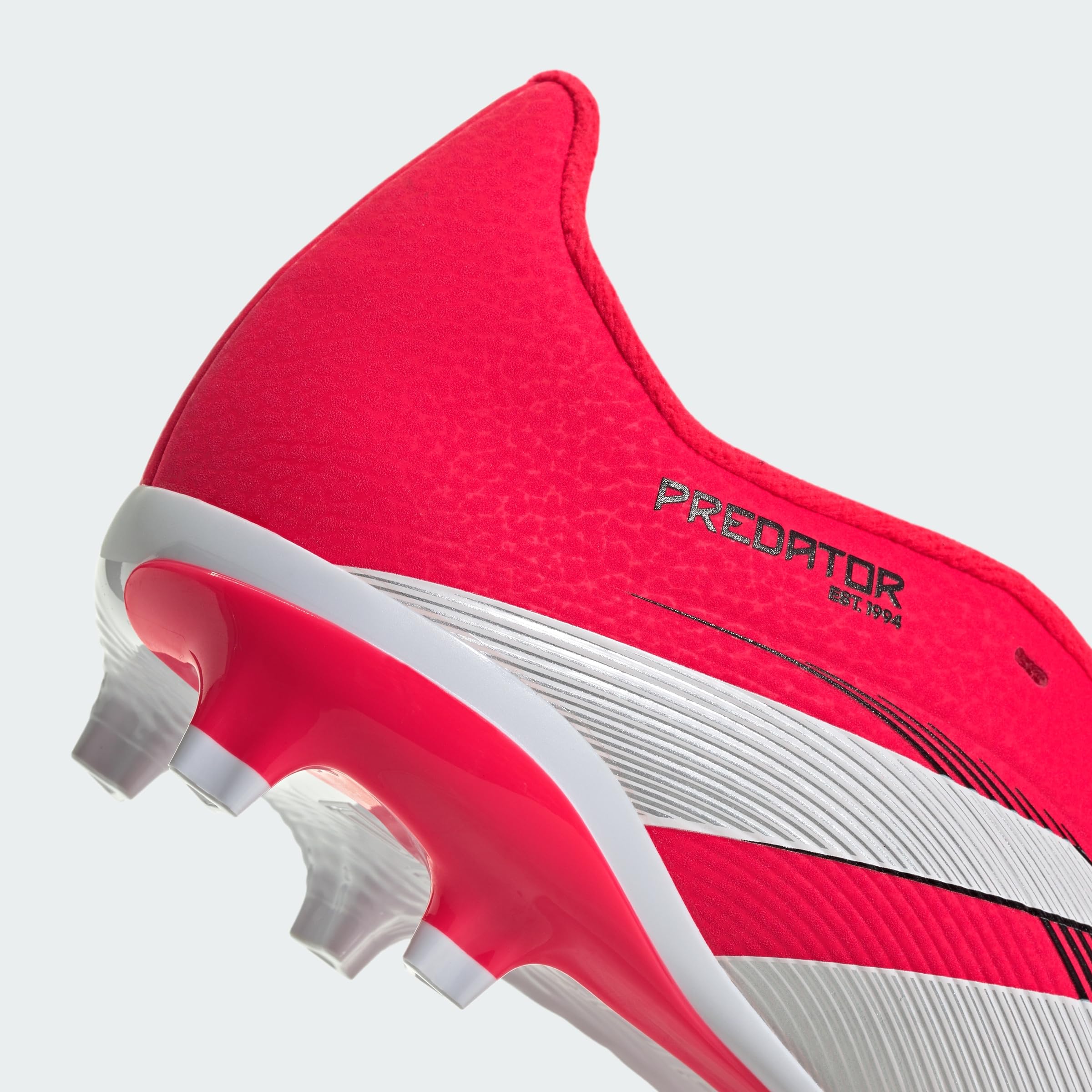 adidas Uniseks - dzieci PREDATOR LEAGUE FOLD-OVER TONGUE Firm Ground Football boots Kids, Lucid Red/Cloud White/Core Black, 32 EU