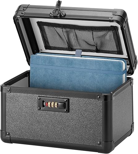 Caja de seguridad grande  Caja de seguridad con combinación de seguridad, caja de almacenamiento con bloqueo para artículos personales y