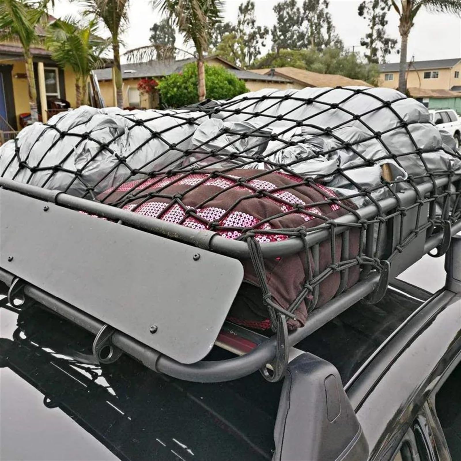 Dachgepäckträger 3'x 4' Bungee-Gepäcknetz, Gitternetz, Dachträgernetz, Innendecke, Ladung Für Pickup-Truck-Ladefläche, SUV-Dach Dachboxen (Größe : 2 Packs Set)