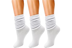 3 Pairs Knee-High Socks, Soft and Slouchy