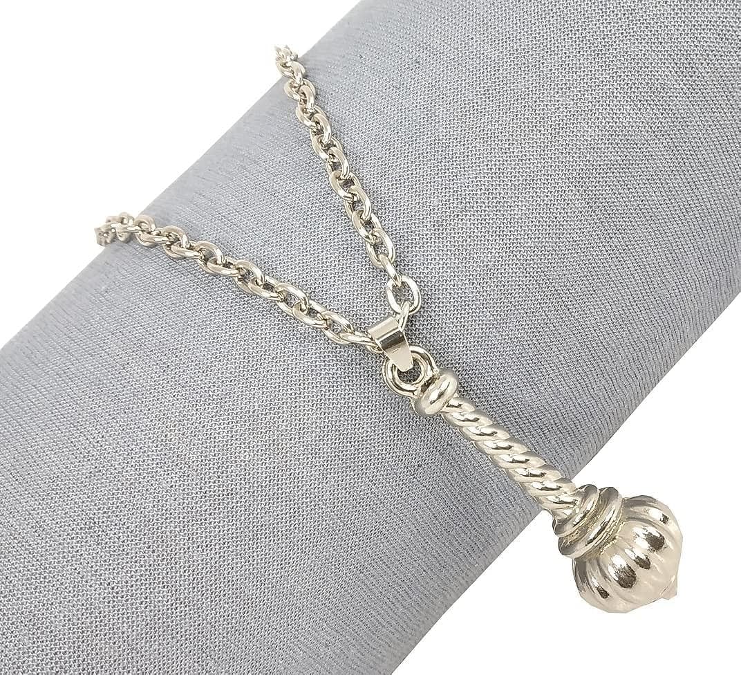 Imagine Stores Mart Stainless Steel Hanuman Gada Pendant Locket With Black Rope For Men And Women - Image 2