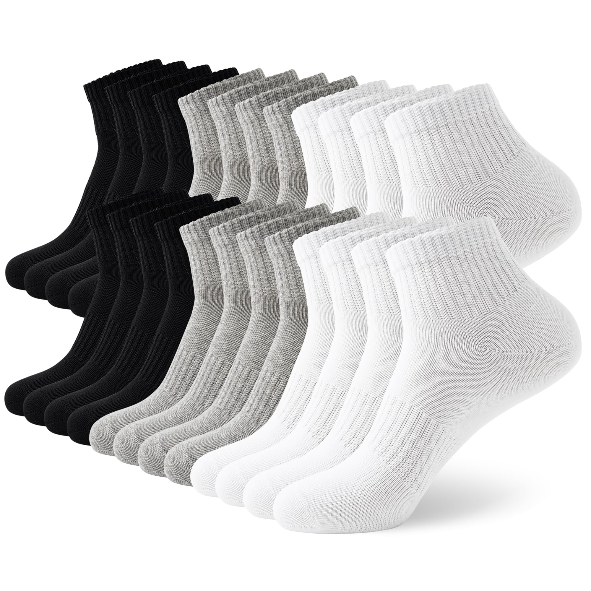LBJR Calcetines Tobilleros Hombre Mujer, 12 Pares Calcetine Deporte Running Transpirables