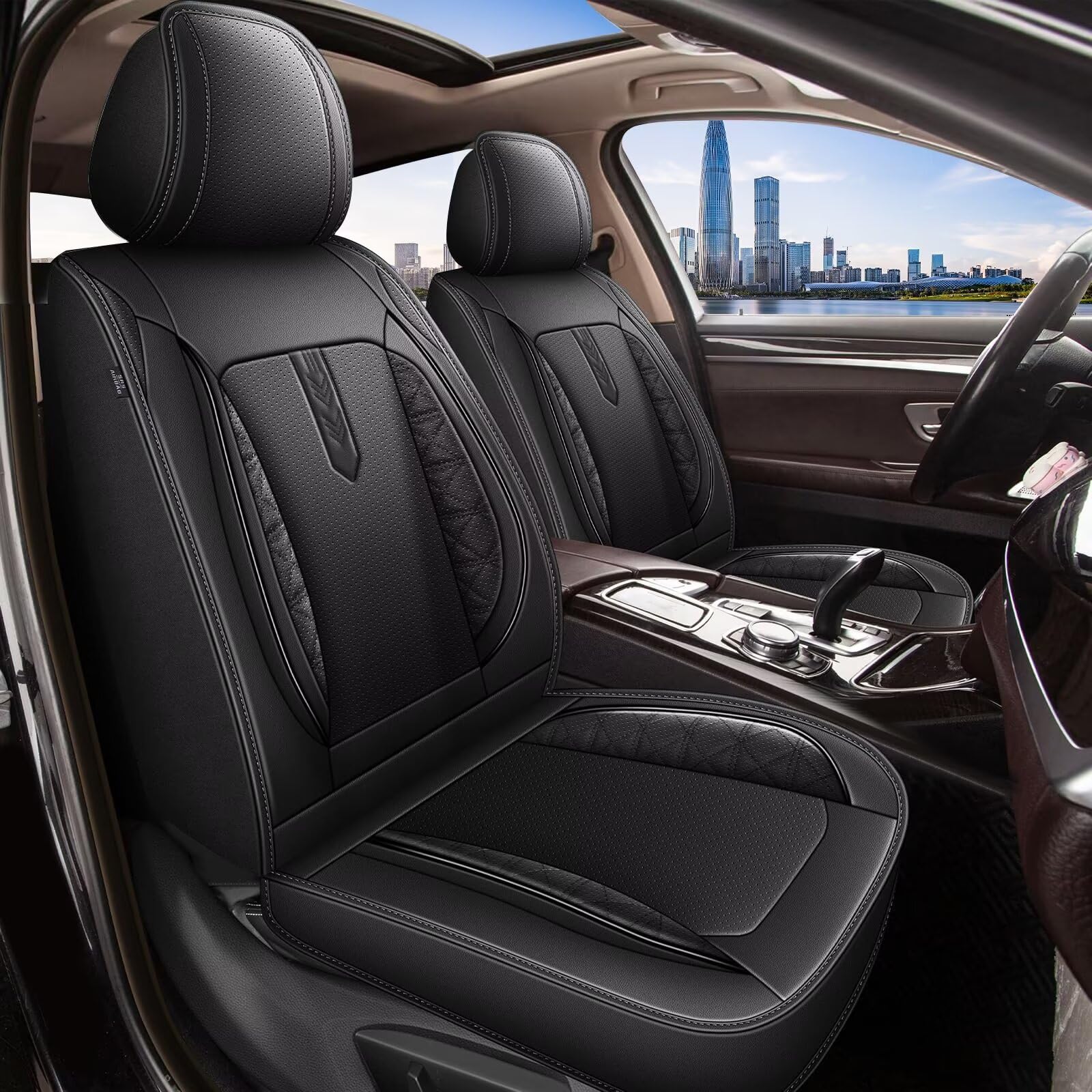 AOMSAZTO Front Seat Covers (Black)