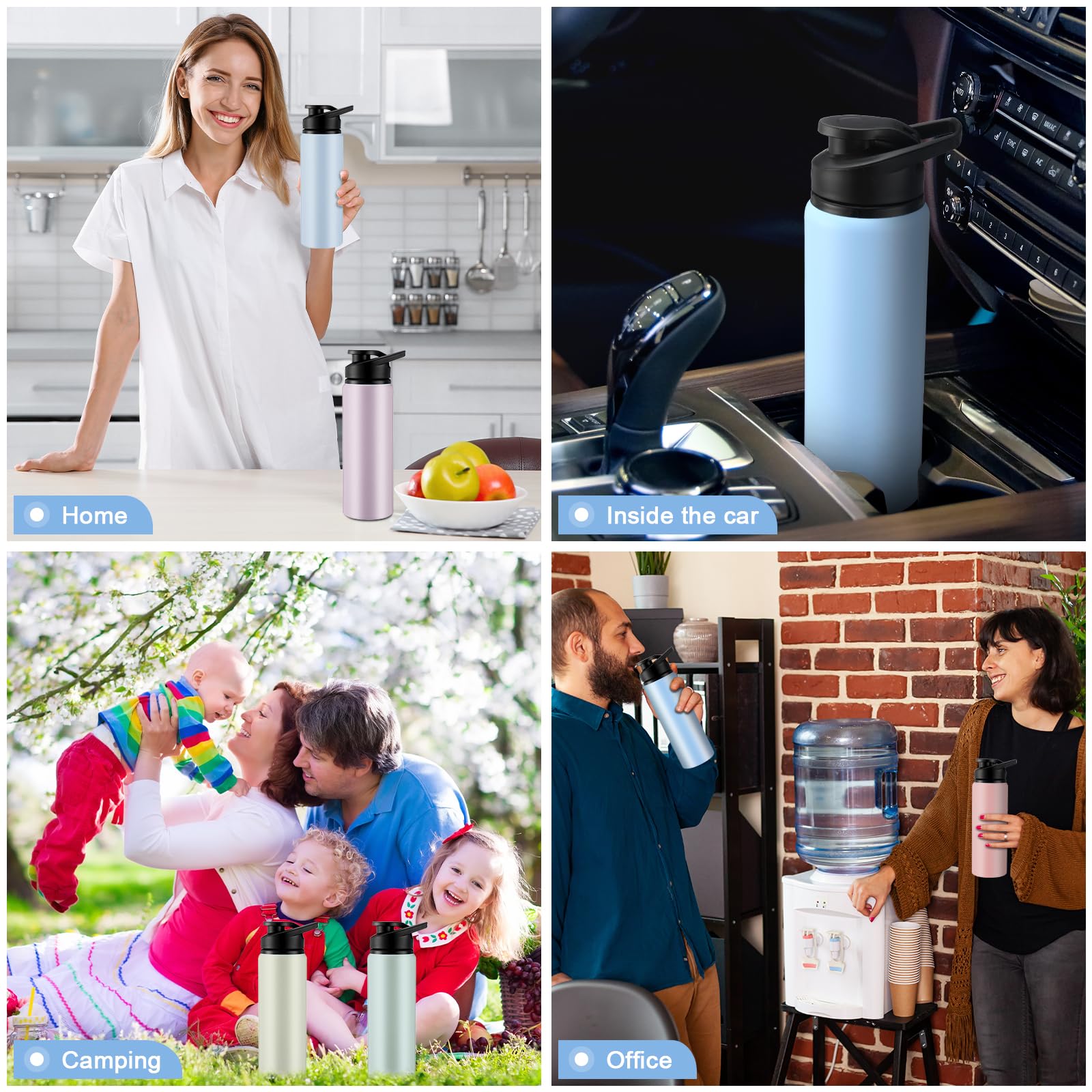 18oz Insulated Water Bottle For Outdoor Sports Camping Hiking Cycling Picnic