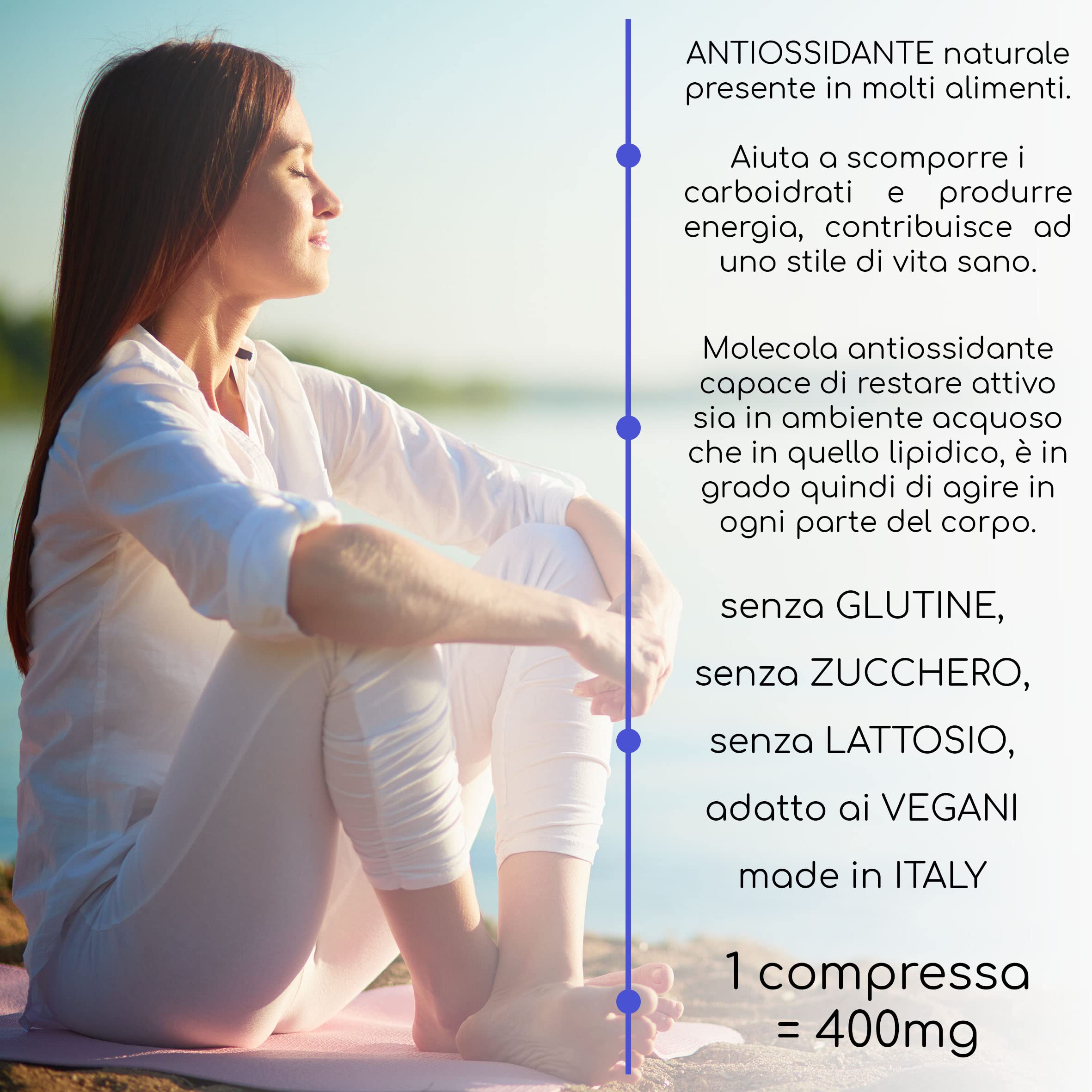 ALA 800 Line@diet | 60 compresse | ACIDO ALFA LIPOICO | compresse ad alto dosaggio | Vegan | Made in Italy