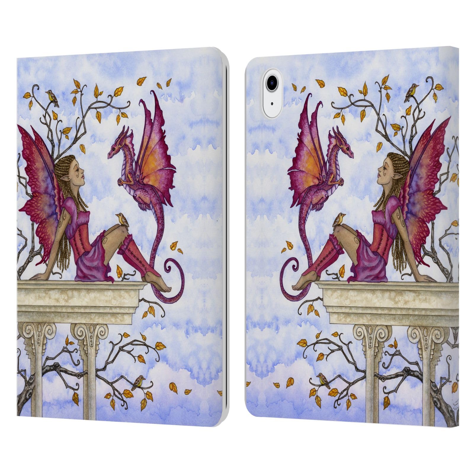 Funda de cuero tipo libro compatible con Apple iPad Air 2020/2022 carcasa Amy Brown 7