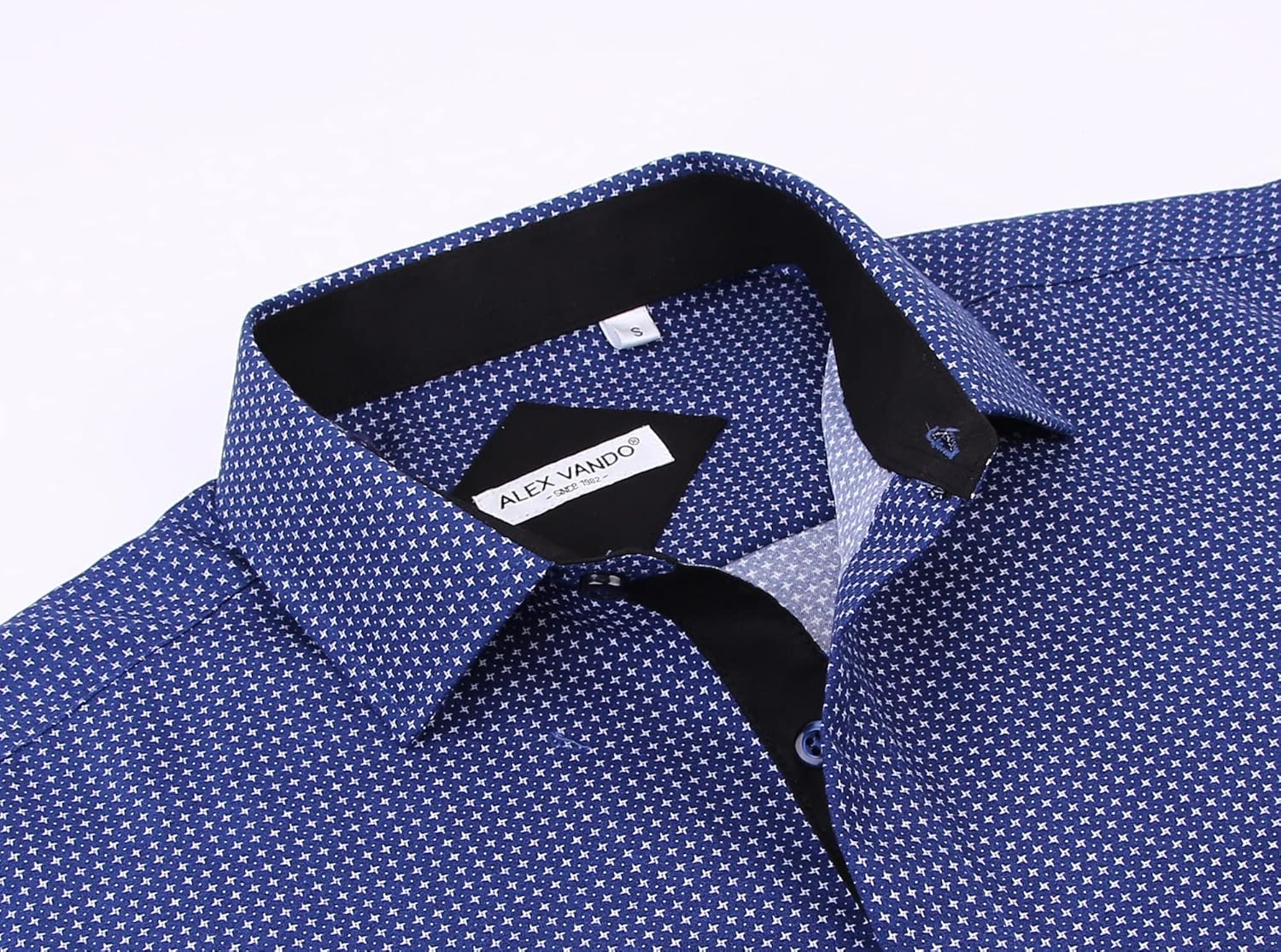 Alex Vando Mens Printed Dress Shirts Long Sleeve Regular Fit Button Down Shirt - Image 4