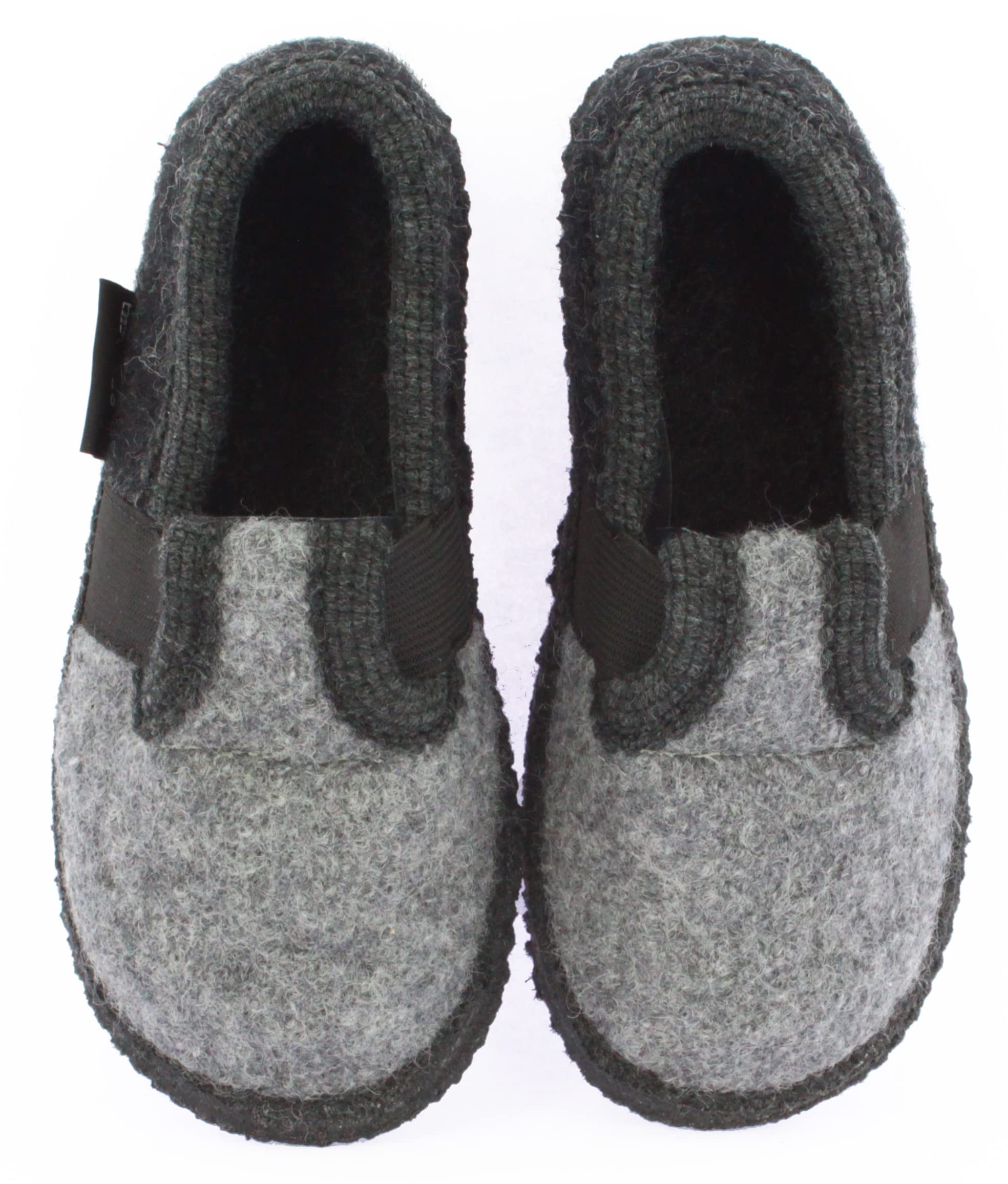 Chaussons Bébé Antidérapants Avec Semelle Caoutchouc - Chaussettes Pieds Souples - Taille 26 (11-13 Cm) - Gris - 0-24 Mois