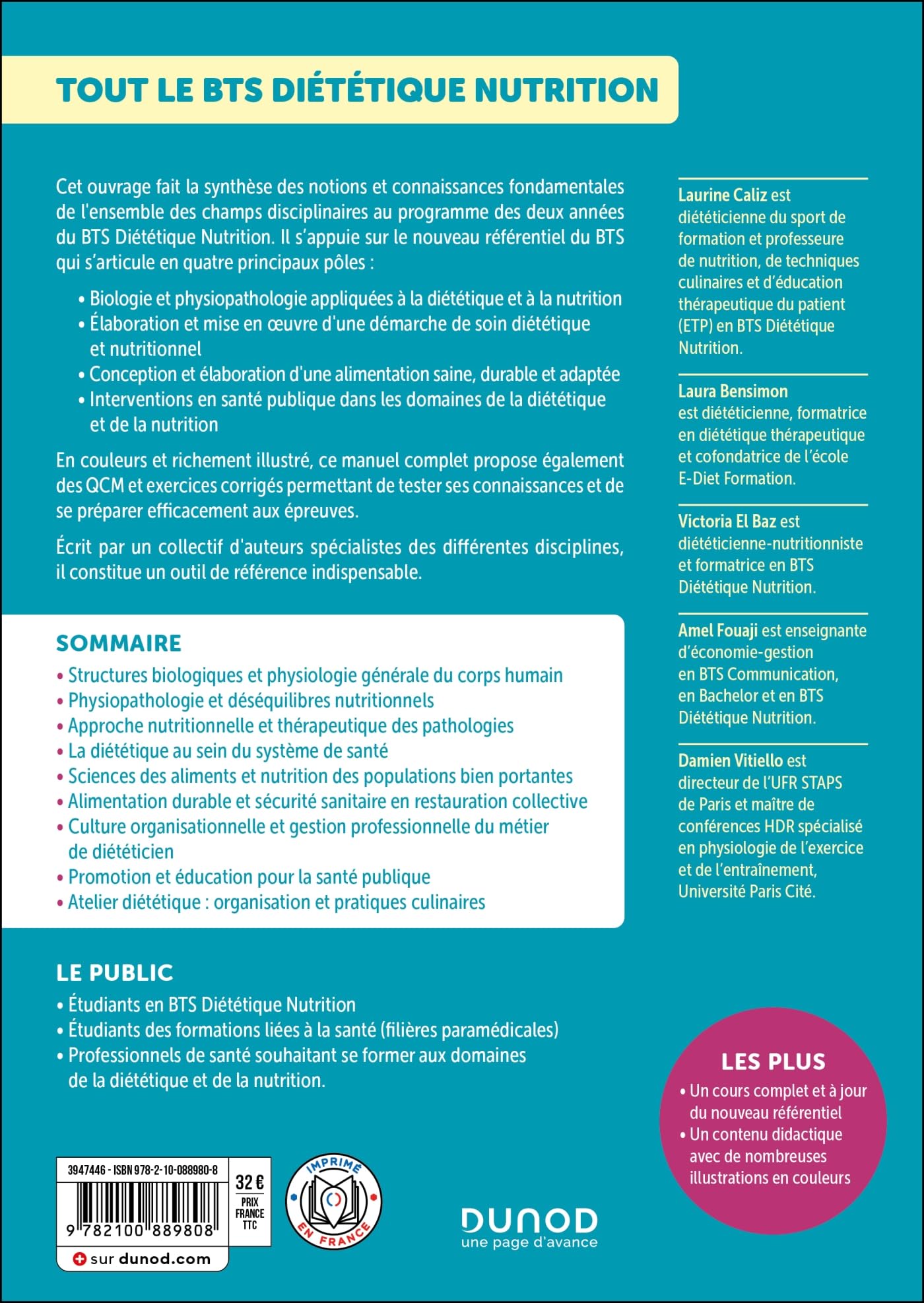 Tout le BTS Diététique Nutrition