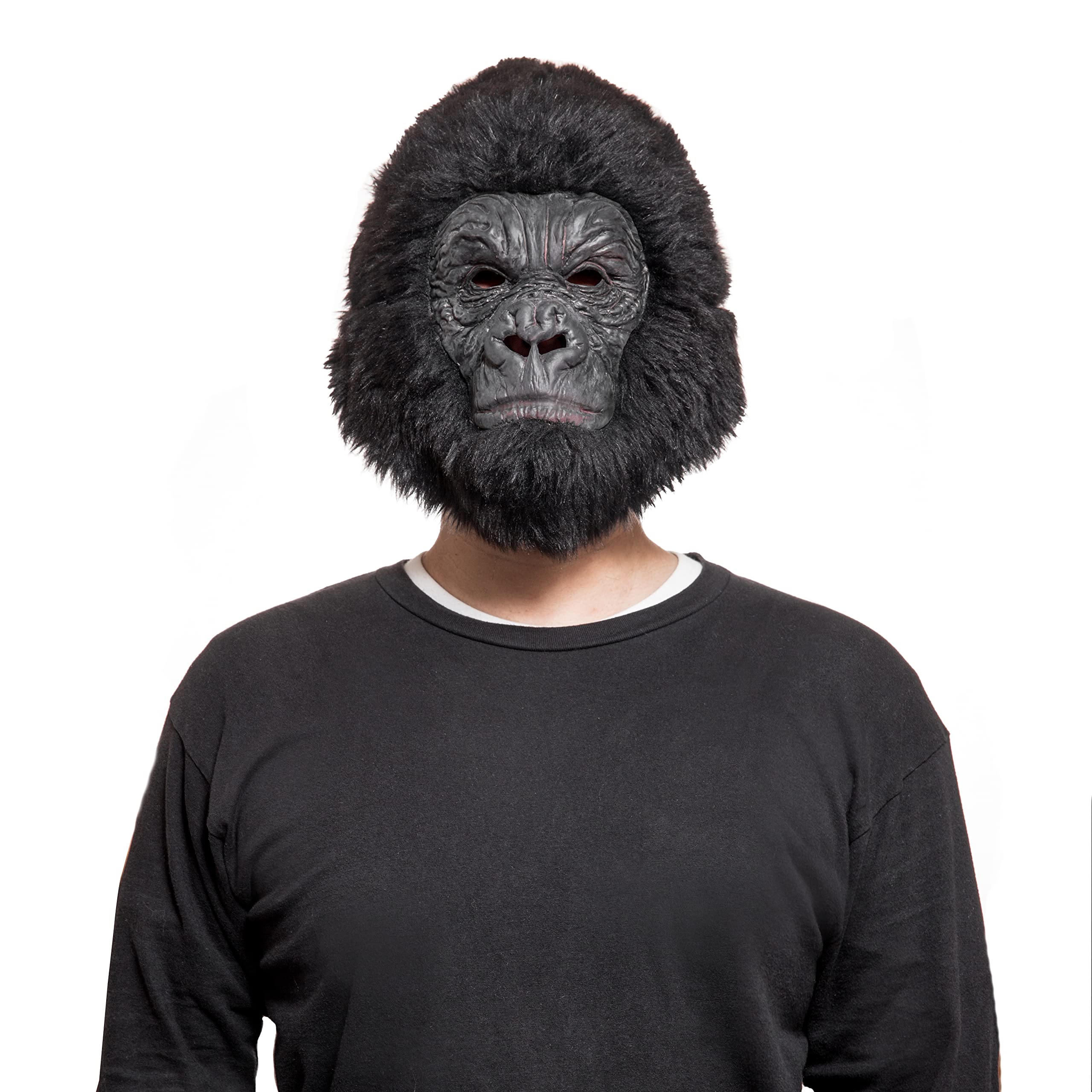 CreepyParty - Máscara de Gorila King Kong de Látex de Cabeza Completa, Máscara Realista de Chimpancé, Disfraz para Halloween, Carnaval, Fiesta de Cumpleaños