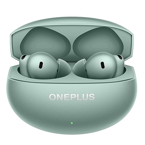 OnePlus Buds 4 Bluetooth Wireless Earbuds, Zen Green, E513A, in-Ear, True Wireless with Active Noise Cancellation