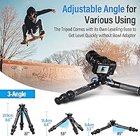 Vista 7 de Kit de Trípode de Mesa de Fibra de Carbono SIRUI con Ajuste de Cuenco ±15°, Ultraligero Compacto de Solo 0.62kg, Carga Máxima 5kg/11.02lb