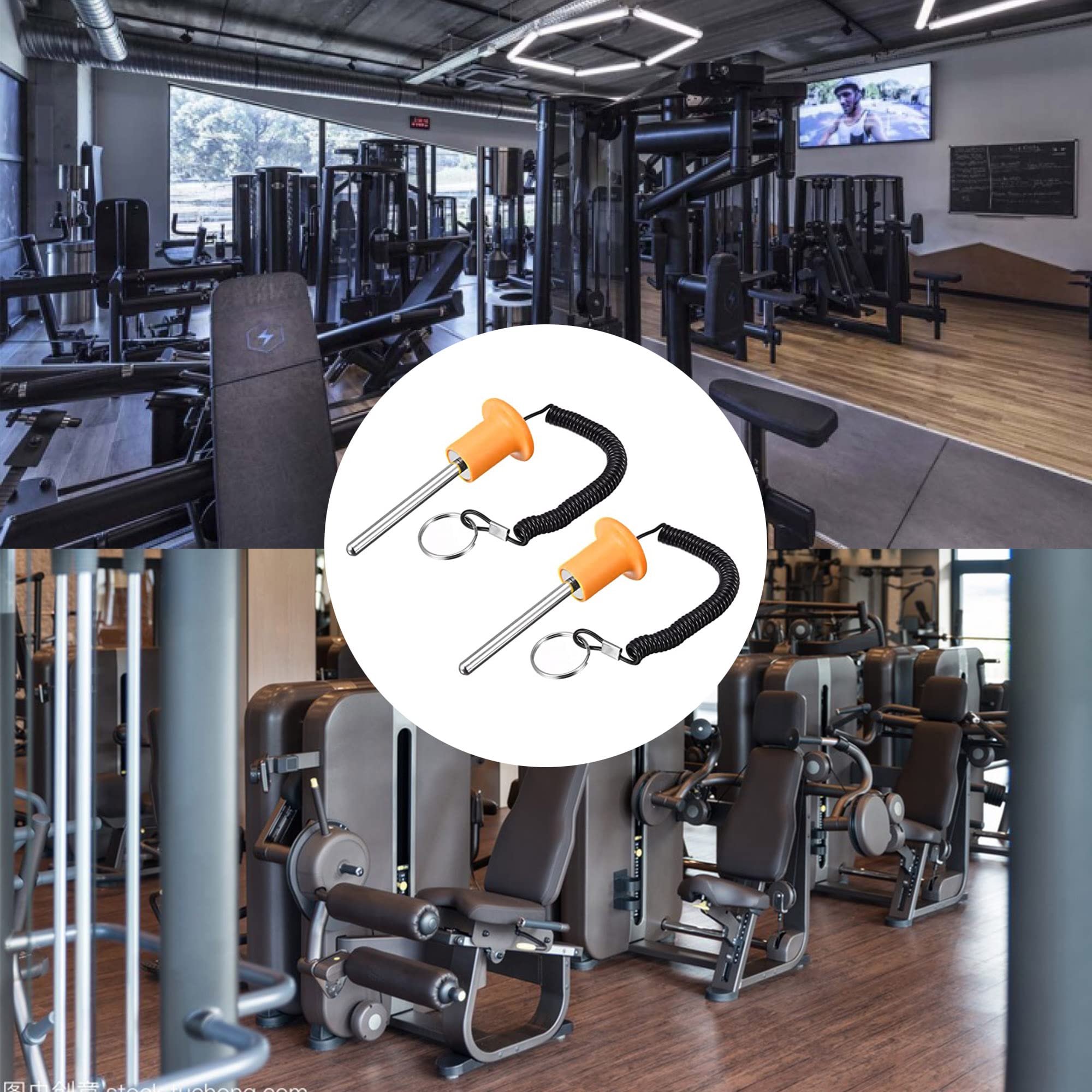 2 PCS,Perno del Pacco Pesi,Perno per Pesa Pesi Accessori,Perno di Peso,con Accessori per Attrezzature per L'Allenamento con Coulisse,Perno Magnetico per Impilare I Pesi,per Palestra