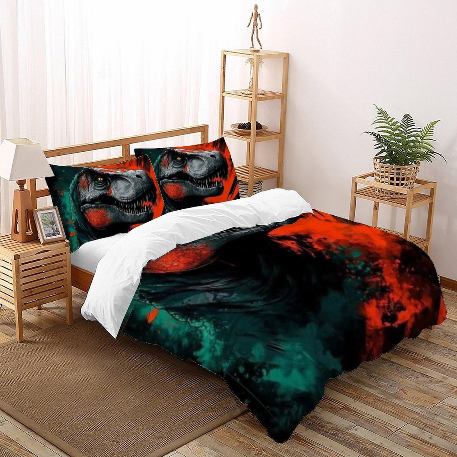 Housse de couette 260x220 animaux land 3D parure de lit fille super king
