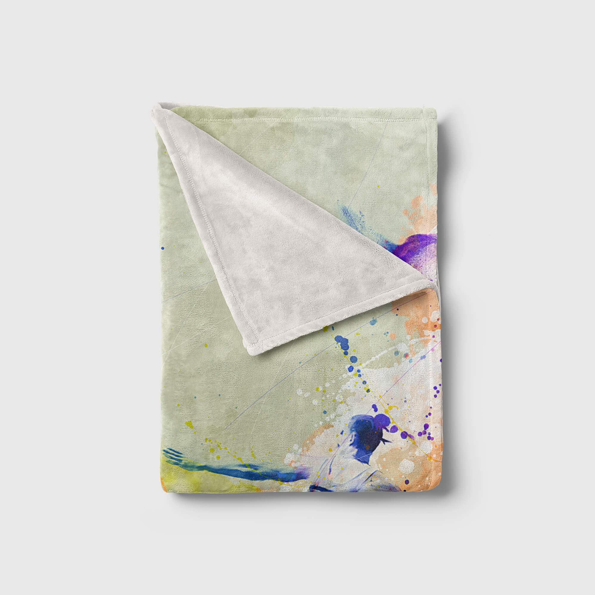SplashArt Sport Handtuch Strandhandtuch Saunatuch Kuscheldecke Kunstvoll Staffellauf SPOR Größe 180 x 130 cm (Tagesdecke - Sherpa Flies)