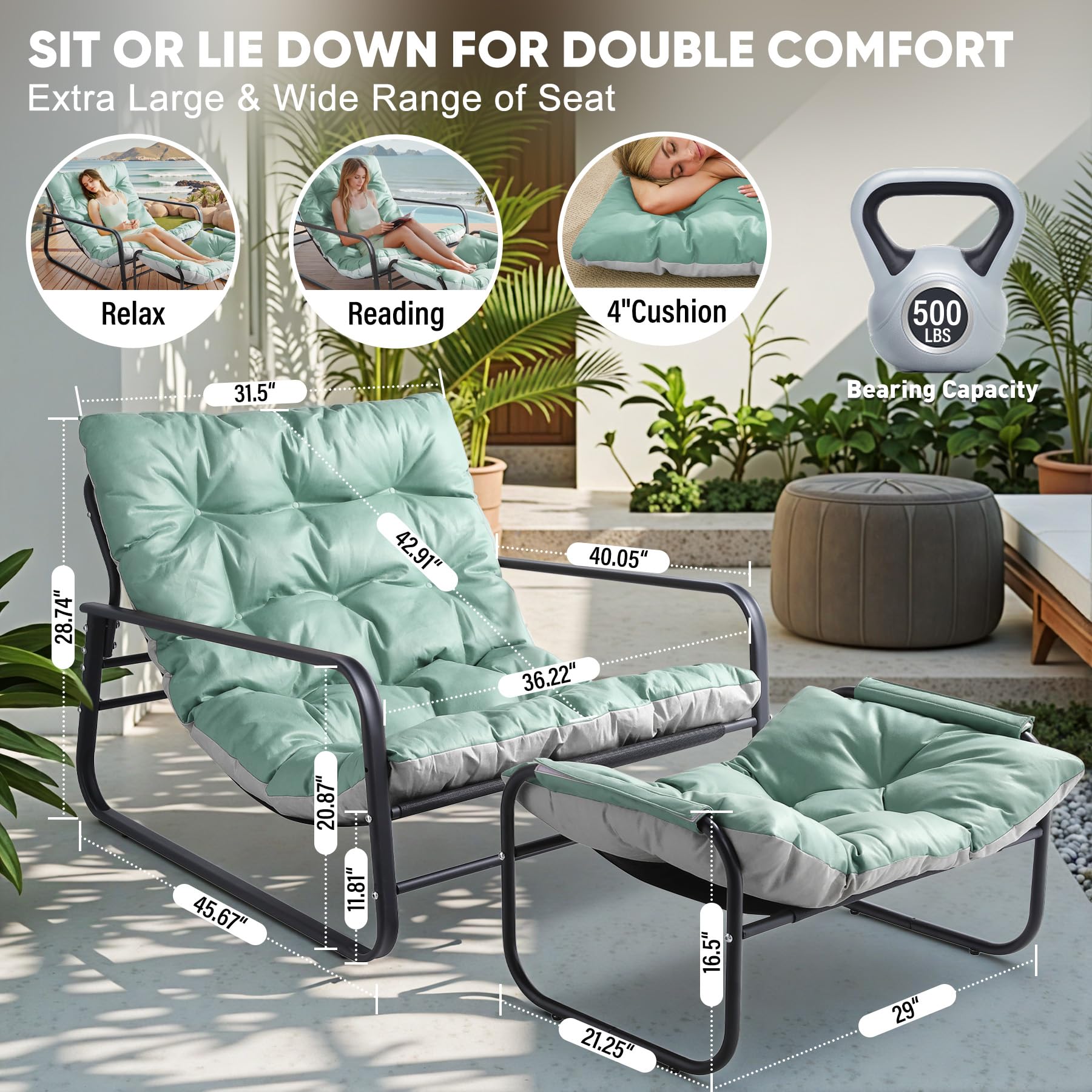 Best HD Pictures about  2 Person Lounge Chair  with No AI Images