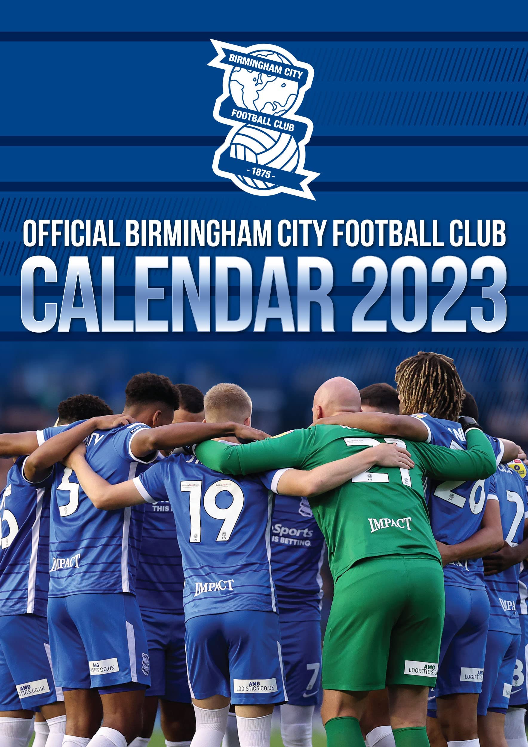 Birmingham City Calendar 2025 A3 Wall Hanging Calendar Football Gift Present with FREE Organising Stickers